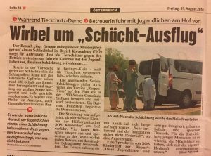 Zeitung Schaechtausflug