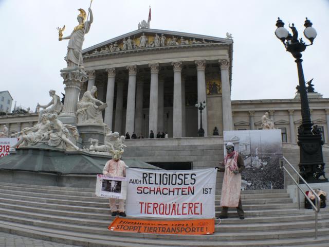 Demo vor dem Oesterreichischen Parlament Wien