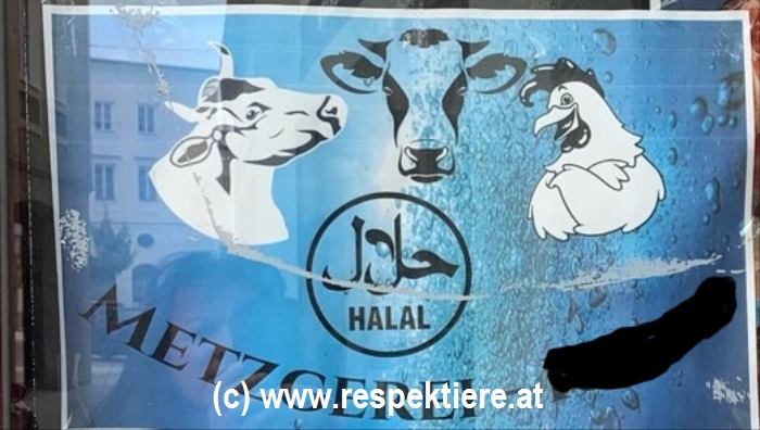 Halal Fleisch Schild