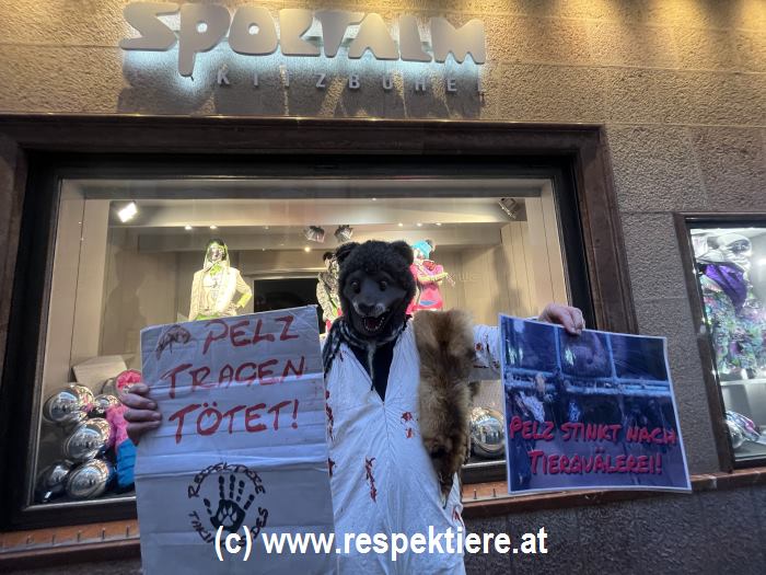 Pelz-Tragen-Tötet-Protest in SBG!