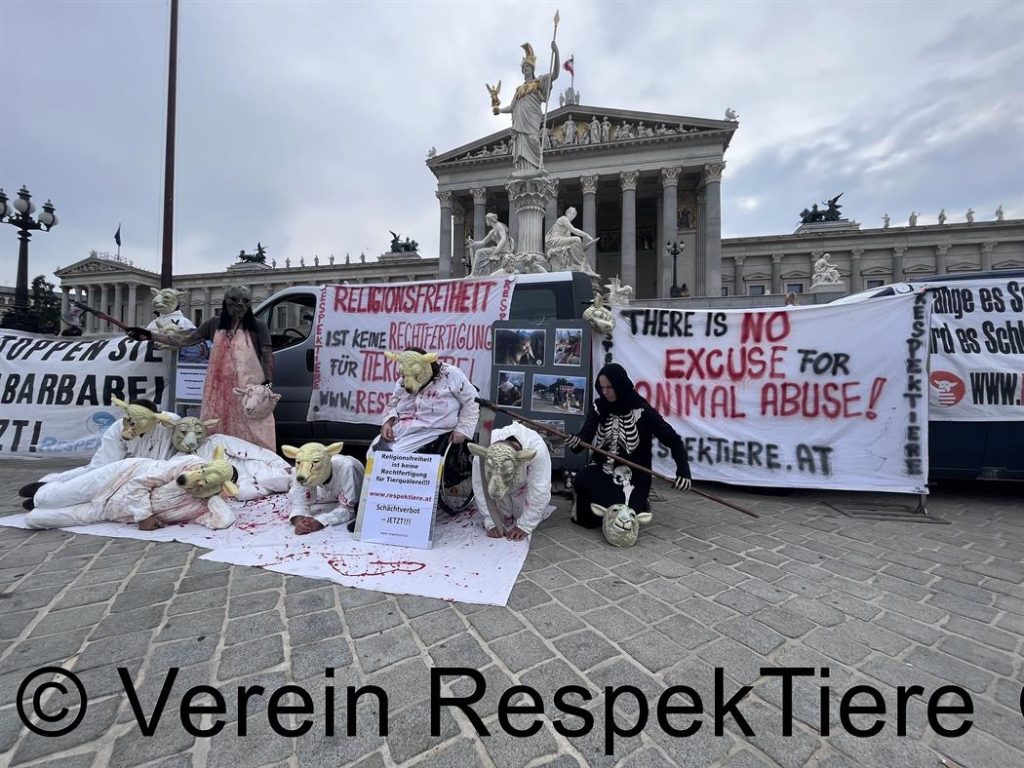 RespekTiere-Schächt-Protest Parlament