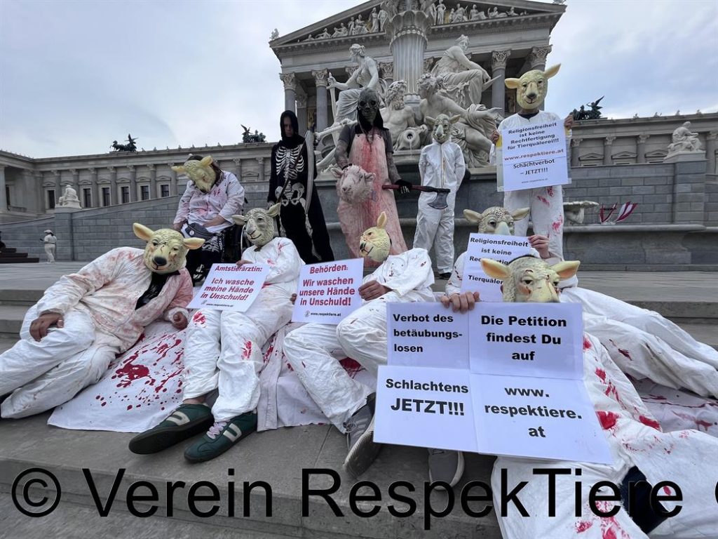 RespekTiere-Schächt-Protest Parlament